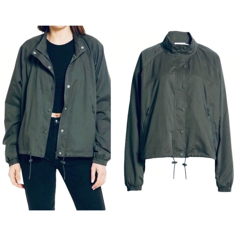 Good American Snap Front Track Jacket